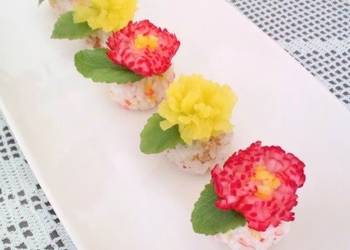 Easiest Way to Cook Delicious Radish Chrysanthemum Sushi Balls for Doll Festival or Mothers Day
