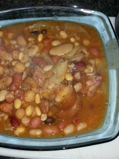 A picture of Bean & Ham Hock soup.