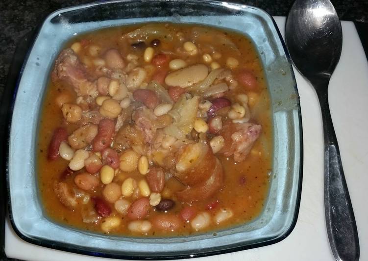 Steps to Make Quick Bean &amp; Ham Hock soup