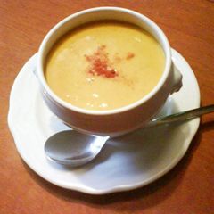 A picture of Spicy Kabocha Squash Soup.