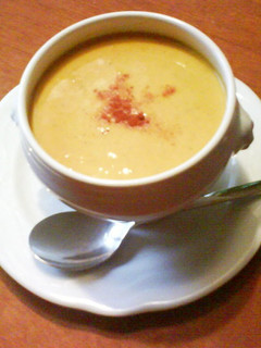 A picture of Spicy Kabocha Squash Soup.