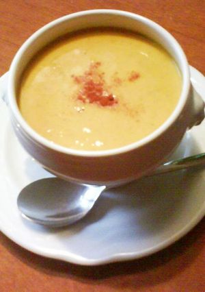 A picture of Spicy Kabocha Squash Soup.
