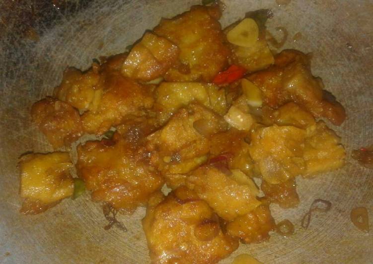 Cara mudah mengolah Tumis tempe remas tepung saus tiram yang simpel