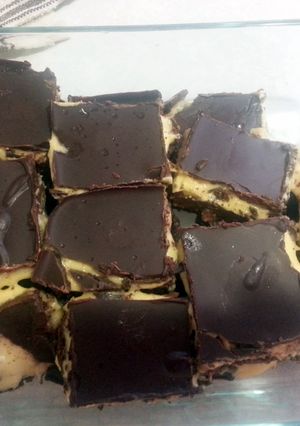 A picture of MINT CHOCOLATE NANAIMO BARS. NUT & DYE FREE.