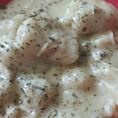 A picture of Easy Crockpot chicken.and Dumplings.