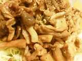 pork shimeji stir fry