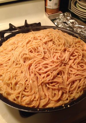 A picture of Chipotle Spaghetti.