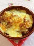 Potato Gratin Made with Leftover Meat Sauce