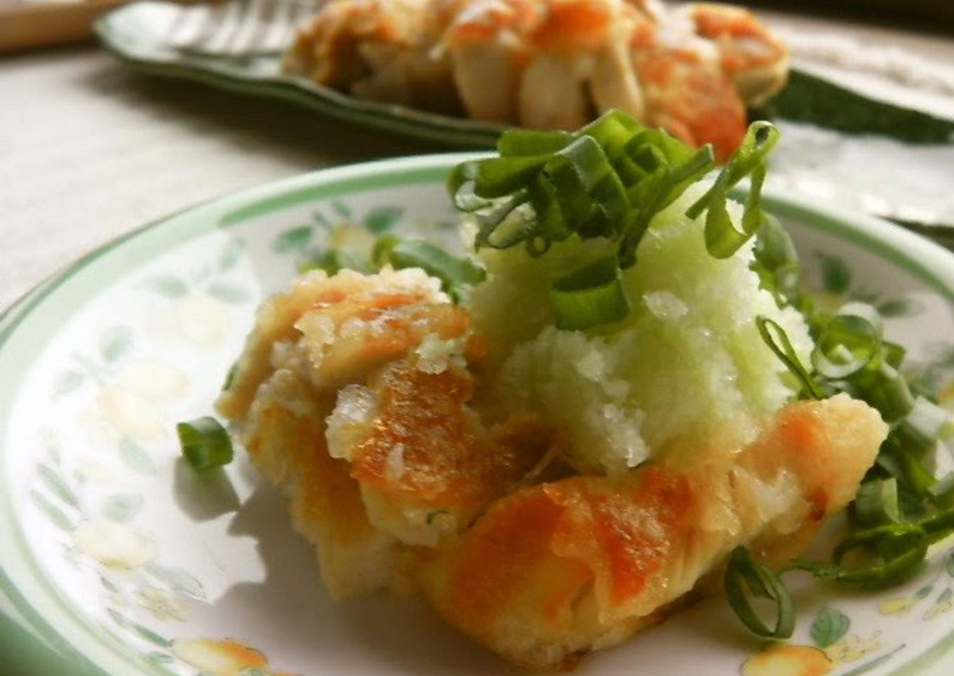 Soft and Crispy Chicken Breast Topped with Grated Radish