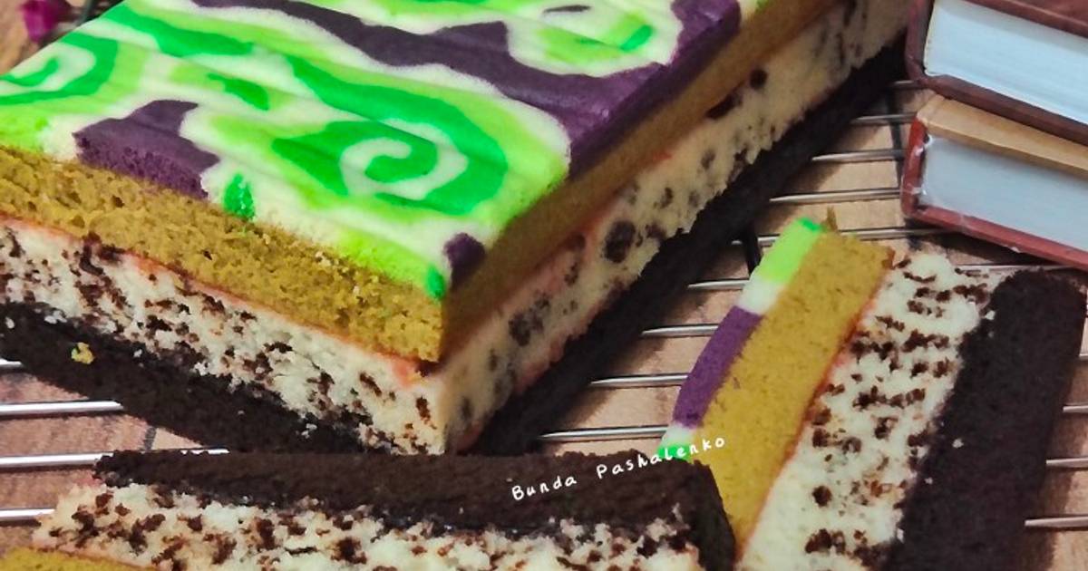 Resep Trio Chocomoca Batik Cake Oleh Bunda Pashalenko Cookpad