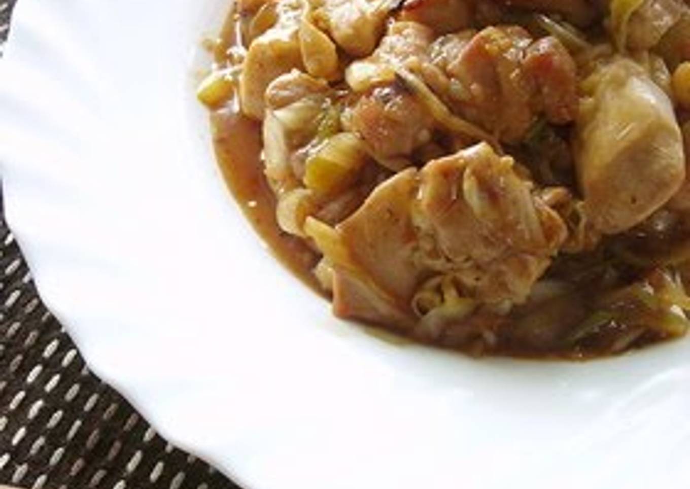 Japanese Leek & Chicken in Sweet and Sour Sauce