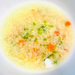 A picture of Chinese Egg drop Soup / Egg flower soup.