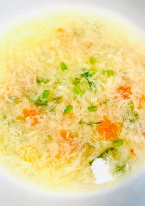 A picture of Chinese Egg drop Soup / Egg flower soup.