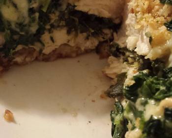 Unique Cuisine Stuffed chicken spinach and pepper jack cheese Delicious and Healthy