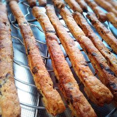 A picture of Macrobiotic Kinako and Dried Persimmon Crispy Snack Sticks.