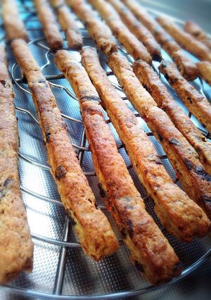 A picture of Macrobiotic Kinako and Dried Persimmon Crispy Snack Sticks.