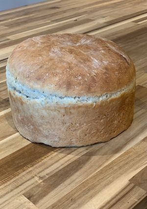A picture of Delicious crusty white bread made easy.