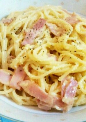 A picture of Simple & Healthy Soy Milk Carbonara.