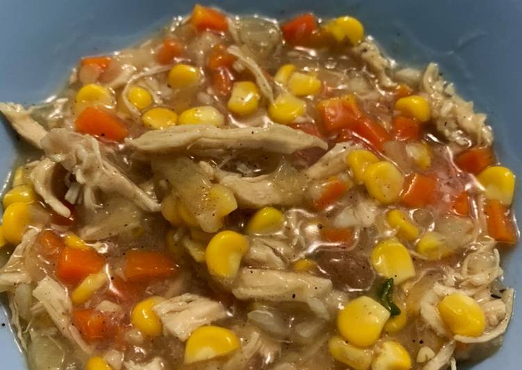 Resep Sup ayam jagung praktis tanpa telur Lezat