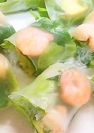 A picture of Our Family Recipe For Fresh Spring Rolls and Dipping Sauce.