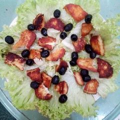 A picture of Halumi salad.