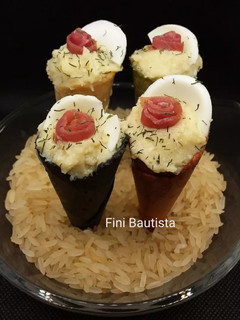 Una foto de Paté de berenjena (canapés)