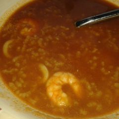 A picture of Slow Cooker Seafood and Rice Soup.