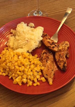 A picture of Grilled Adobo & Garlic Chicken.