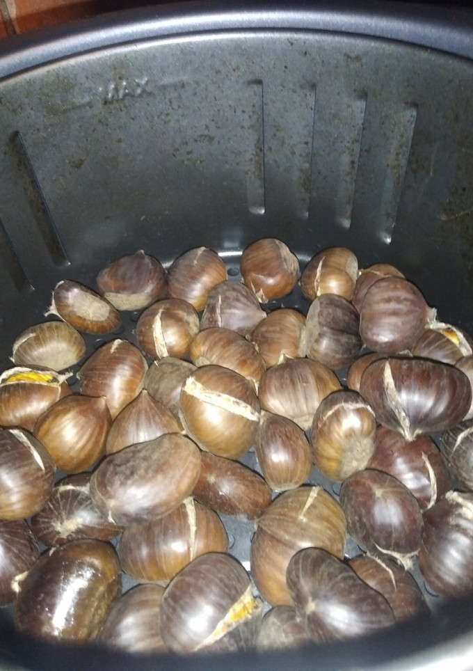 Una foto de Castañas asadas en airfryer