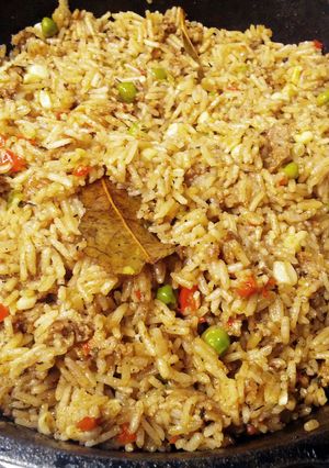 A picture of Ana's Spontaneous Dirty Rice.