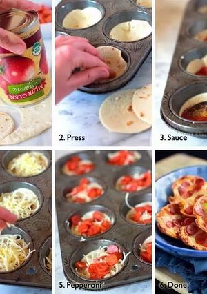 A picture of Little pizzas.