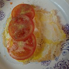 A picture of Low carb egg sandwich.
