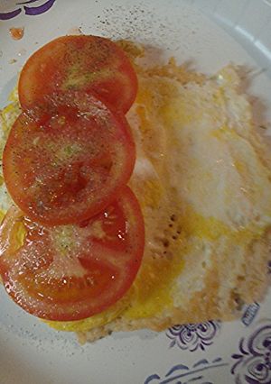 A picture of Low carb egg sandwich.
