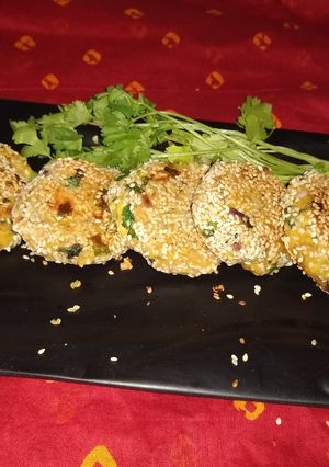 A picture of Yam kabab.