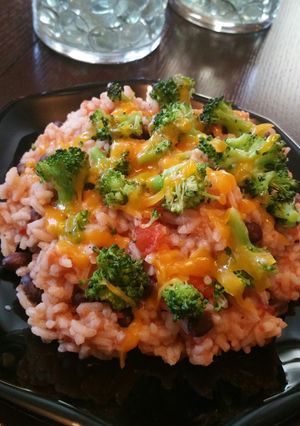 A picture of Fiesta Broccoli, Rice and Beans.