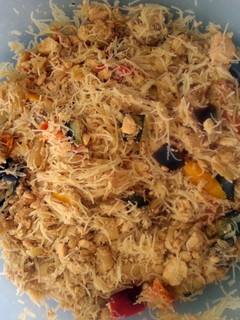A picture of cod roe vermicelli.