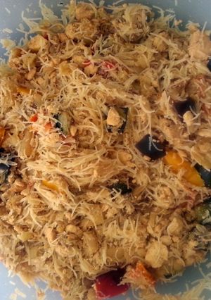 A picture of cod roe vermicelli.