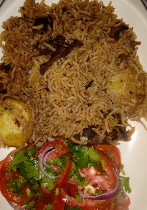 A picture of My special pilau.