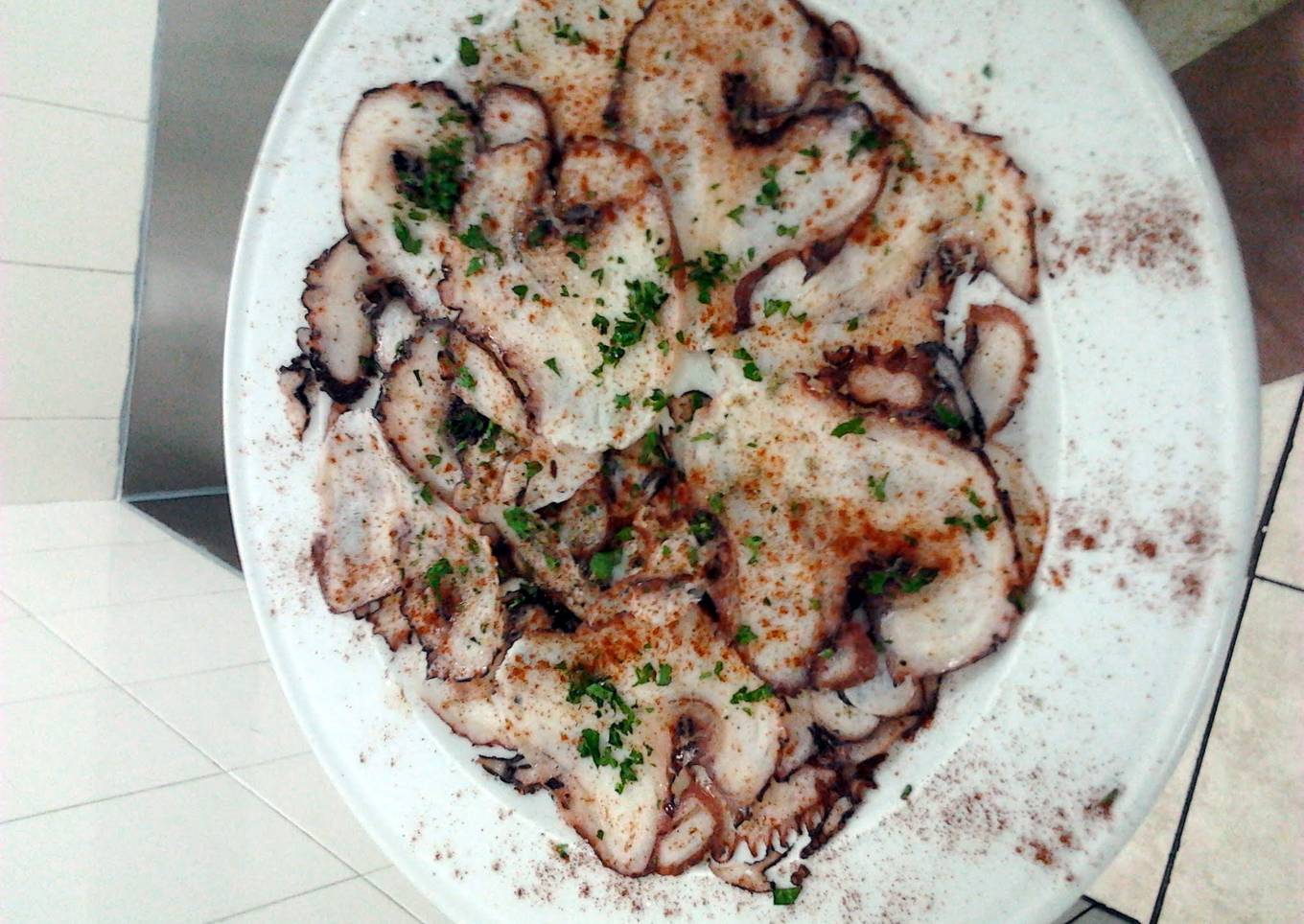 Octopus carpaccio