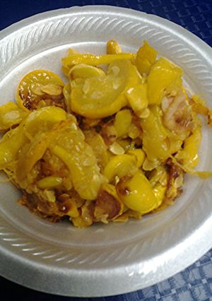 A picture of My mom's Fried squash.