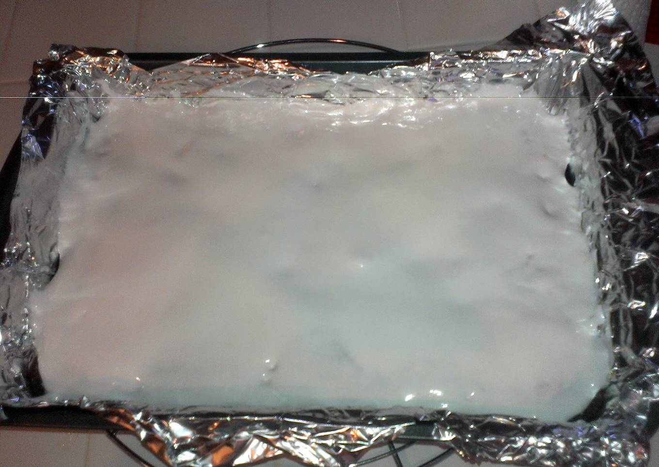 easy peanut butter brownies w/ marshmallow icing