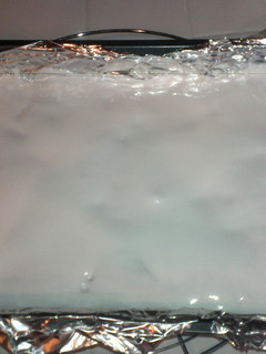 A picture of easy peanut butter brownies w/ marshmallow icing.