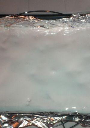 A picture of easy peanut butter brownies w/ marshmallow icing.