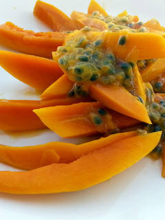 A picture of Mango And Passion Fruits.