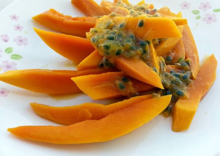 Recipe of Perfect Mango And Passion Fruits