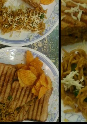 A picture of Grilled maggi sandwich.
