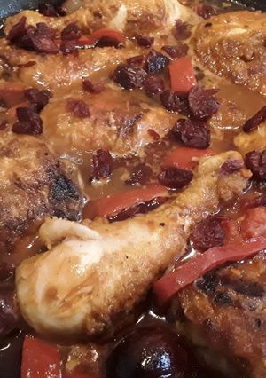 A picture of Sig's tripple berry chicken.