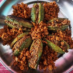 A picture of Stuffed bitter gourd.