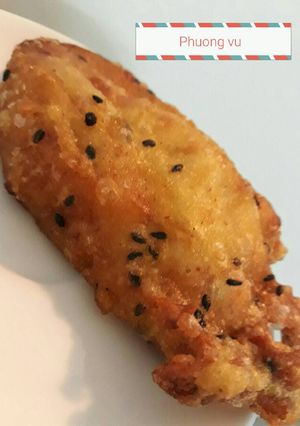 Hình của món Bánh chuối chiên mè.