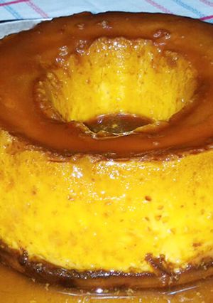 Una foto de Flan de leche condensada